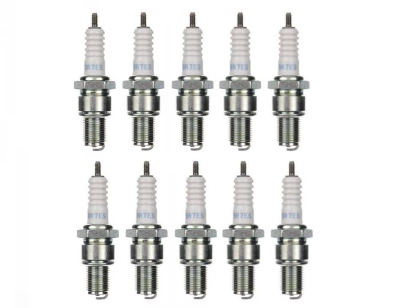 10x Zündkerze BR7ES Zündkerzen Set 10 Stück 10er Pack für Motorrad/Roller kompatibel für: 0242245537 0242245552 0242245812 0242245537 0242245552 0242245812 15 F000KE0P16 W225TR30 W5DC WR5D WR5D+ von Streetparts24