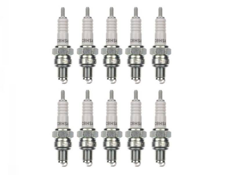 10x Zündkerze C8HSA Zündkerzen Set 10 Stück 10er Pack für Motorrad/Roller kompatibel für: Z6 Z9Y stk 889 4009 5384 IUF24 U24FB U24FS U24FS-C U24FS-L U24FS-U U24FSL U24FSR-U U24FSU stk 4009 von Streetparts24