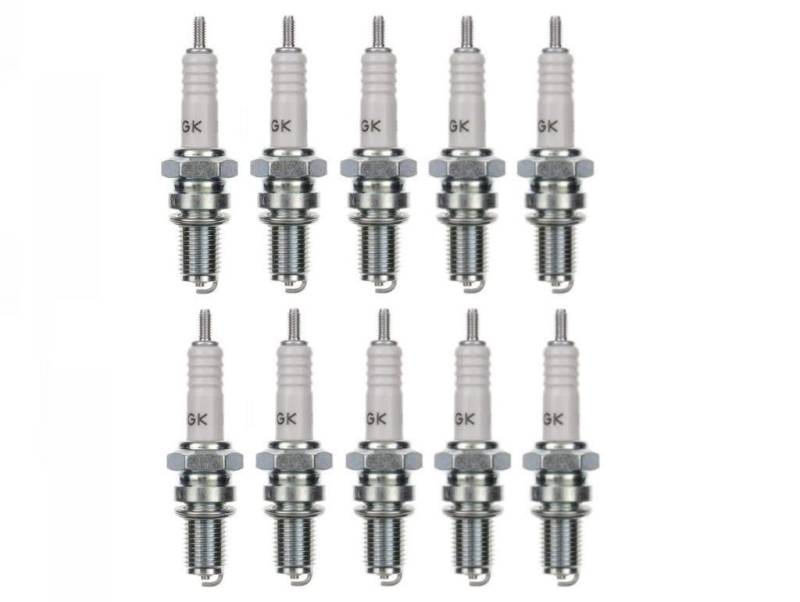 10x Zündkerze DR8ES-L | 10er Pack passend für Motorrad/Roller – Schlüsselweite 18mm, Gewindedurchmesser 12mm von Streetparts24