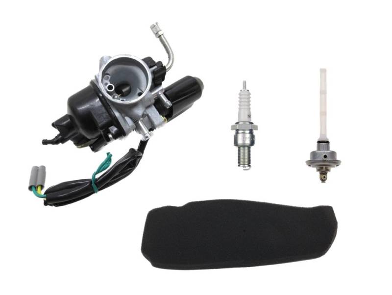 12mm Vergaser + Luftfilter + Zündkerze + Benzinhahn Set passend für Piaggio Sfera 50 NSL von Streetparts24