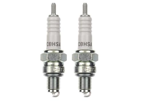 2x Zündkerze C8HSA Zündkerzen Set 2 Stück passend für Motorrad/Roller kompatibel passend für: Z6 Z9Y stk 889 4009 5384 IUF24 U24FB U24FS U24FS-C U24FS-L U24FS-U U24FSL U24FSR-U U24FSU stk 4009 von Streetparts24