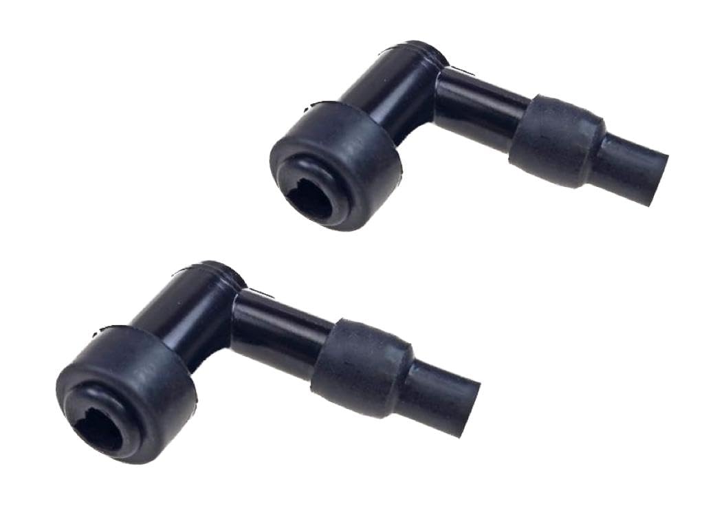 2x Zündkerzenstecker | 2T 90° abgewinkelt | Passend für Zündapp, Hercules, Puch, Simson, MZ | Ersatz für LB01F | Hitzebeständig & langlebig von Streetparts24