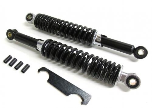 300mm Stoßdämpfer Set 5-fach Verstellbar + Einstellschlüssel für Mofa, Moped, Mokick, Simson Schwalbe S51 S50 S70, Zündapp, Honda, Yamaha, Universal Dämpfer von Streetparts24