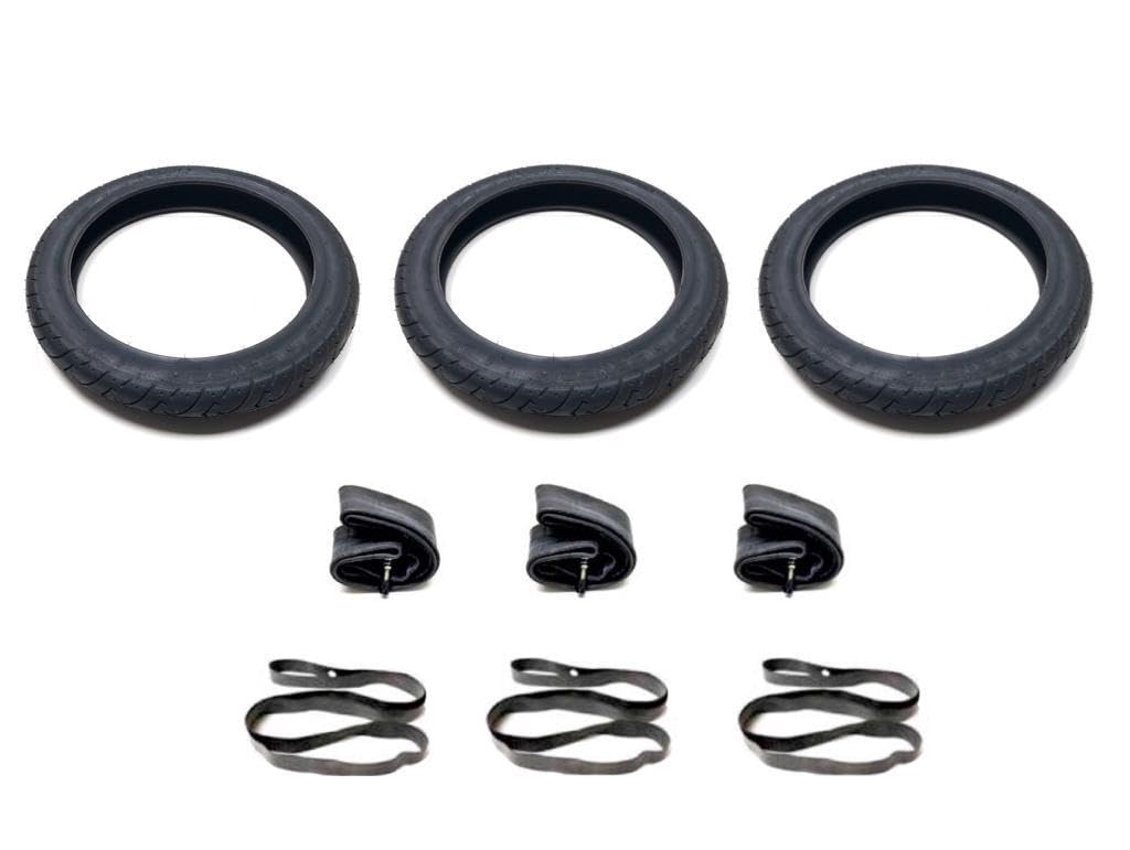 3x Reifen Schläuche Felgenband Set 2.75-16 für Simson Krause Duo Moped von Streetparts24