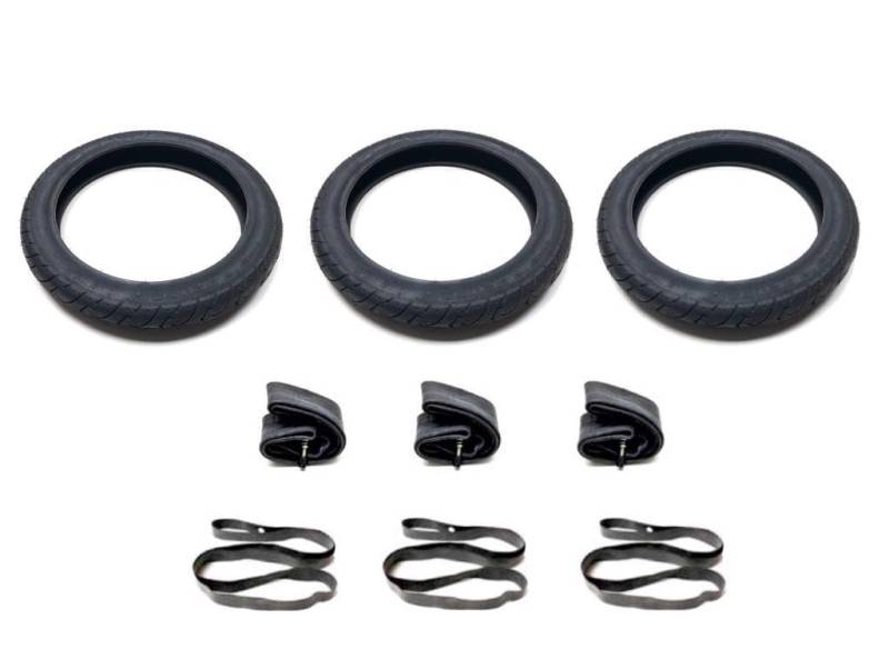 3x Reifen Schläuche Felgenband Set 2.75-16 passend für Simson Krause Duo Moped von Streetparts24