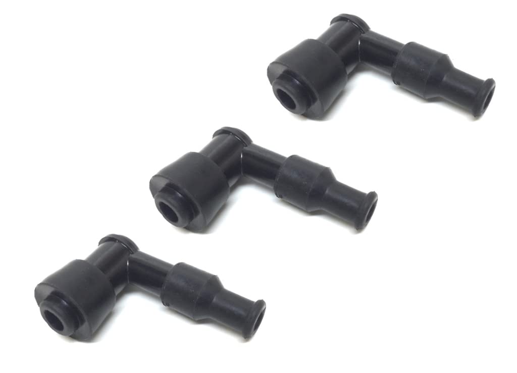 3x Zündkerzenstecker Kerzenstecker 90 Grad wasserdicht für Zündapp Hercules Kreidler Puch Simson Mofa/Moped/Mokick/Oldtimer von Streetparts24