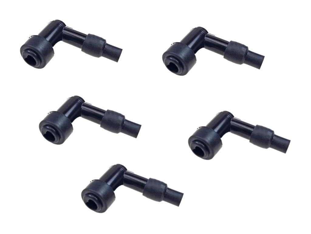 5x Zündkerzenstecker 2T 90° | Ersatz für LB01F | Passend für Zündapp, Hercules, Kreidler, Simson, Vespa, Piaggio Ciao | Hitzebeständig & langlebig von Streetparts24