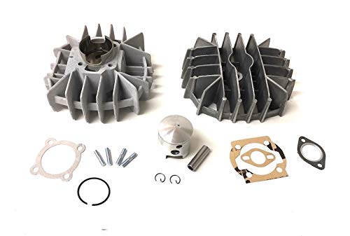 74ccm 47mm Tuning Sport Racing Zylinder Kit – Passend für Maxi, Mofa, Moped & Mokick - Aluminium, inkl. Zylinderkopf, 8 Kanäle, 51mm Fuß von Streetparts24