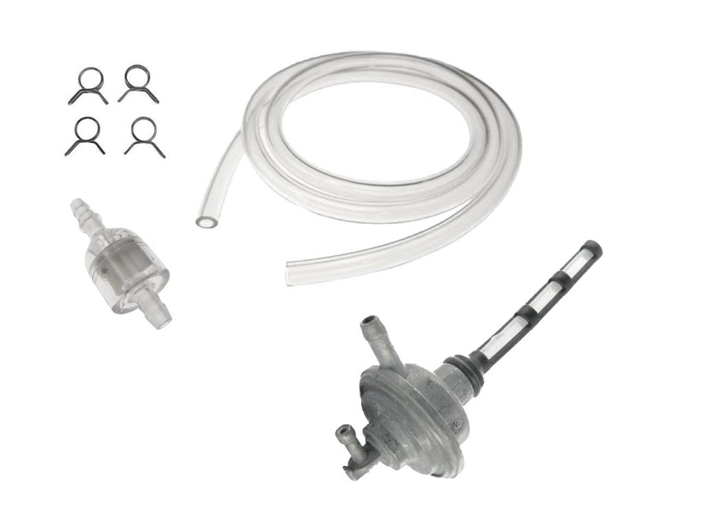 Benzinhahn + Filter + Schlauch Set passend für Piaggio Sfera 50 RST C01 ZAPC01 | Komplettset zur Kraftstoffsystem-Wartung von Streetparts24