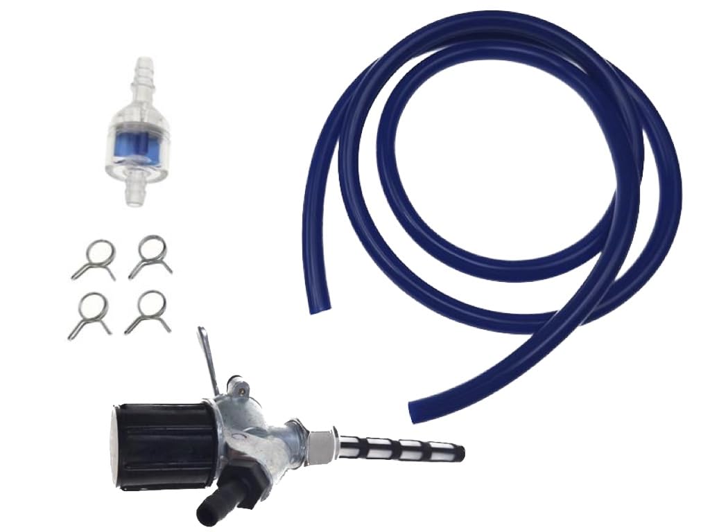 Benzinhahn M16 + Benzinschlauch Blau + Filter Set passend für Simson S50, S51, SR2, SR4, Sperber, Habicht, MZ ETZ, TS, ES, ETS, RT, AWO von Streetparts24