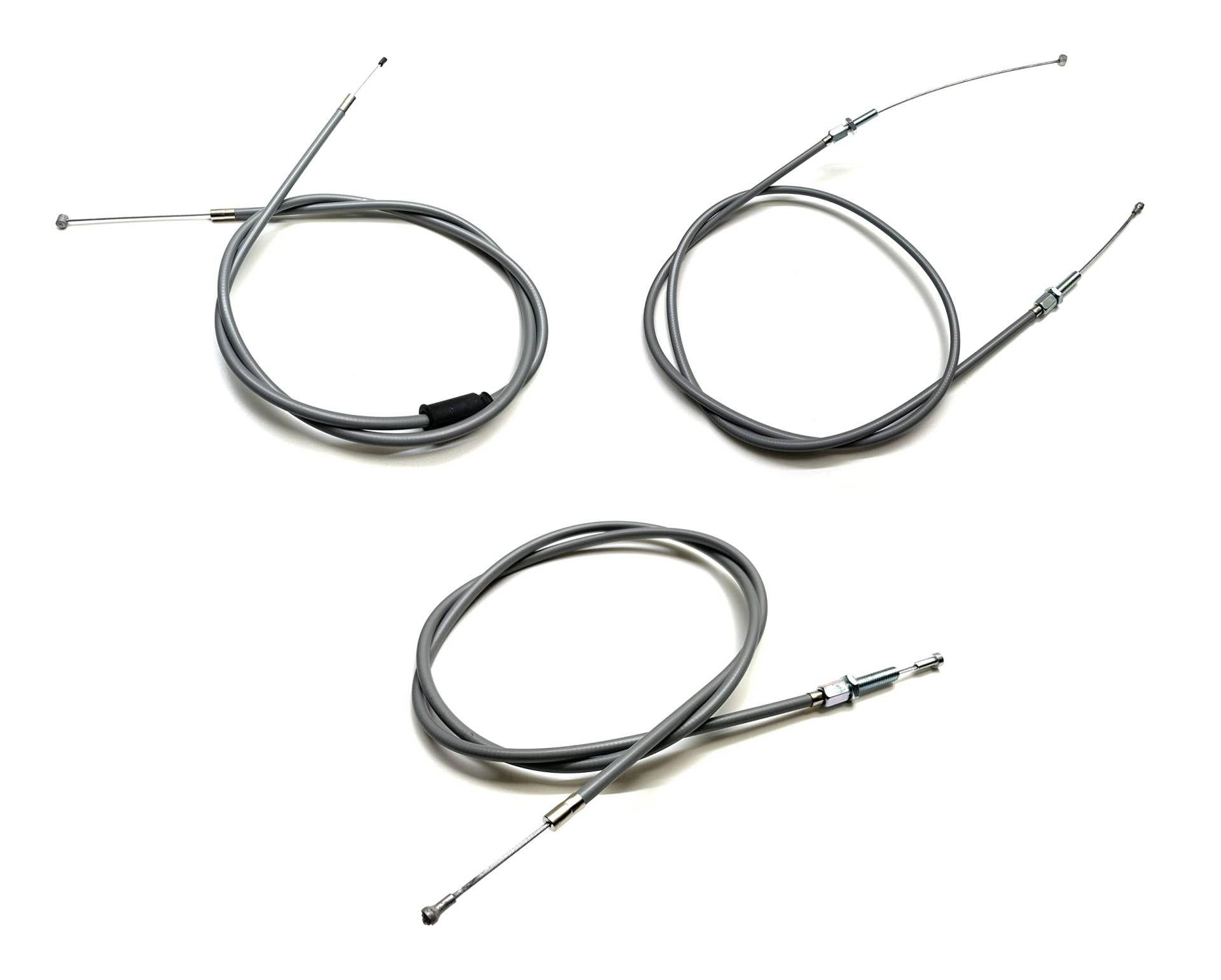 Bowdenzug Set Grau 3-teilig Schaltzug Kupplungszug Gaszug passend für Hercules Prima 4 5 S SL 4S 5S 5SL 2-Gang Motor von Streetparts24