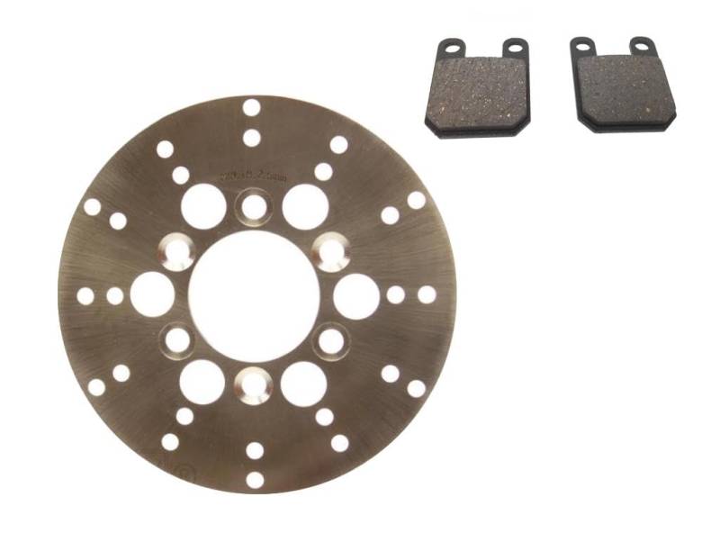 Bremsscheiben + Bremsbeläge Satz Vorne/Hinten passend für Peugeot Speedfight 1 & 2 – 180 mm, 58 mm Innendurchmesser, 3,6 mm Dicke, hohe Bremsleistung, langlebig von Streetparts24