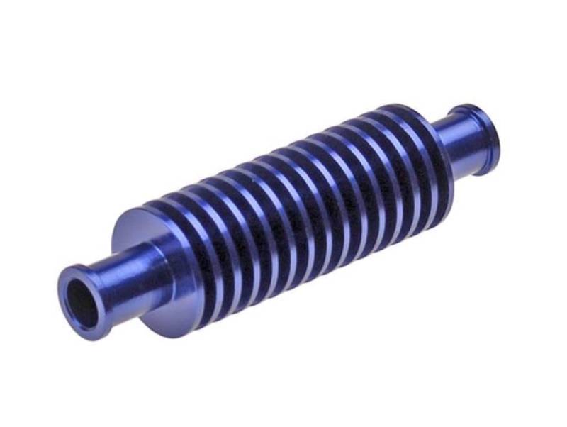 Durchlaufkühler Kühler 17mm Alu Blau passend für Yamaha Aerox, Peugeot Speedfight von Streetparts24