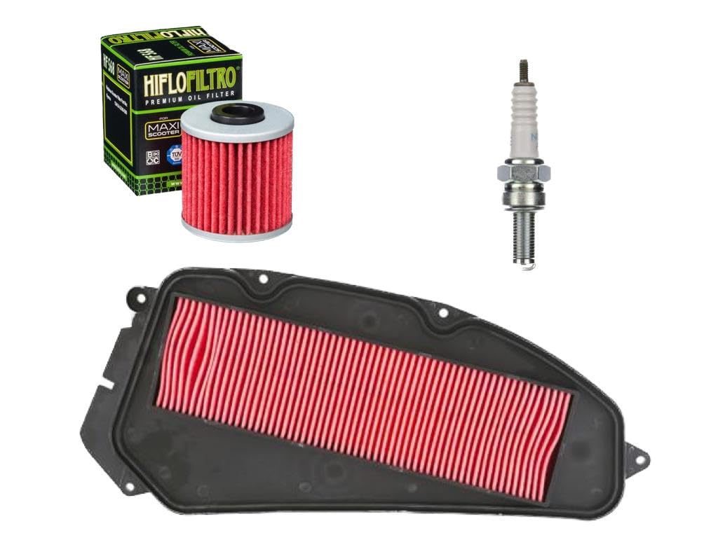 Luftfilter Ölfilter Zündkerze Wartungskit Service Kit passend für Kymco Xciting 400 i (2016-2017), 400 i ABS (2014-2017) von Streetparts24