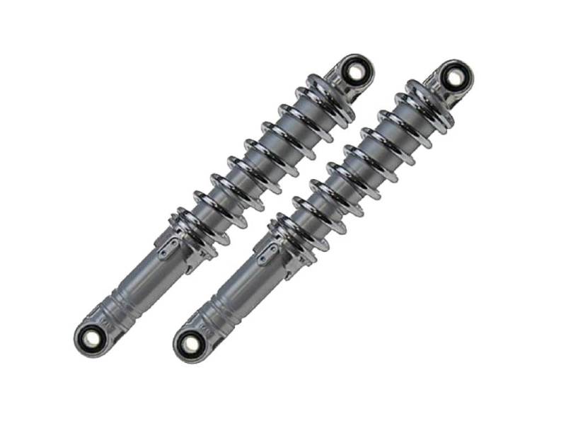 Stoßdämpfer Satz Grau/Chrom 310mm für Puch Maxi S, Maxi N, X30, X50 von Streetparts24