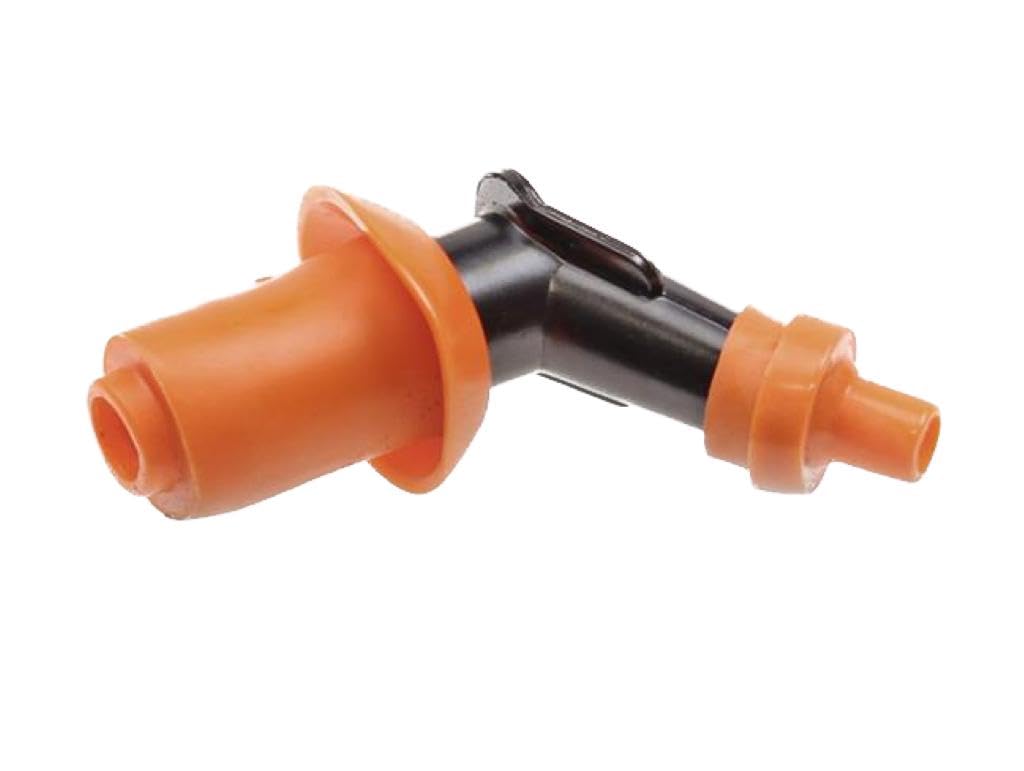 Zündkerzenstecker Orange GY6 4T | 90° abgewinkelt | Passend für Kymco Agility, Peugeot Speedfight 3 & 4 | M10 M12 M14 | Roller Moped Scooter | Hitzebeständig & Spritzwassergeschützt von Streetparts24