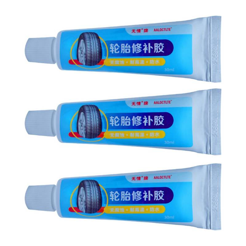 30ml Reifenreparatur Kleber Wasserfest Reifenkleber Alleskleber Gummi Reparatur Set Reifenflickzeug für Auto/Motorrad/Fahrrad/LKW 3 Stücke von Stronrive