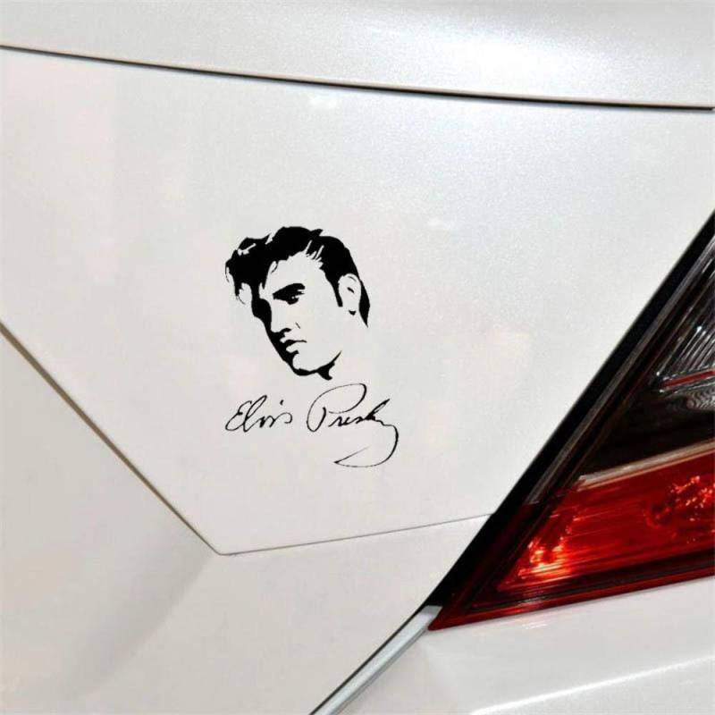 Handmade By Stukk Elvis Presley The King Felsen Unterschrift Spaß Aufkleber Vinylaufkleber 12,7 cm x 17,8 cm - Schwarz von Handmade By Stukk