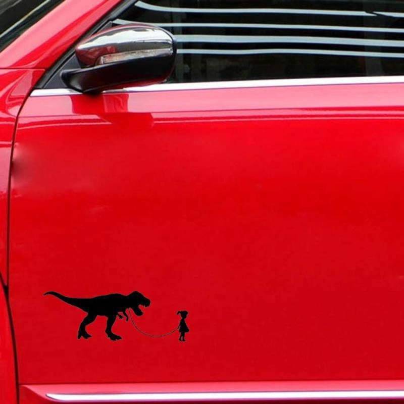 Stukk Stickers Vinyl-Aufkleber für Auto, Fenster, Tür, Dinosaurier, 12,7 cm x 4,5 cm - Schwarz von Handmade By Stukk