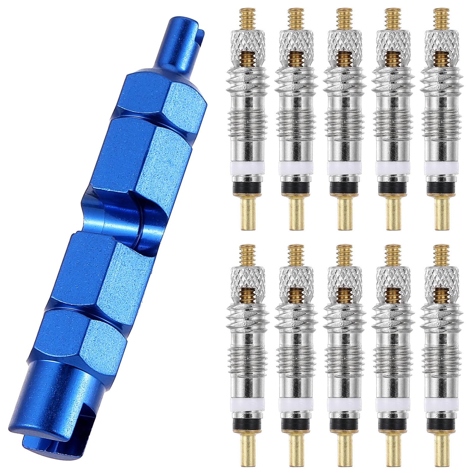 11 Stück Ventilkappen Fahrradventil Französisches Ventil Fahrradventil Presta Ventileinsatz Adapter Französische Fahrradventile Ventil Ventil Adapter Sclaverandventil Ersatz Französisch Fahrrad von Styquenzer