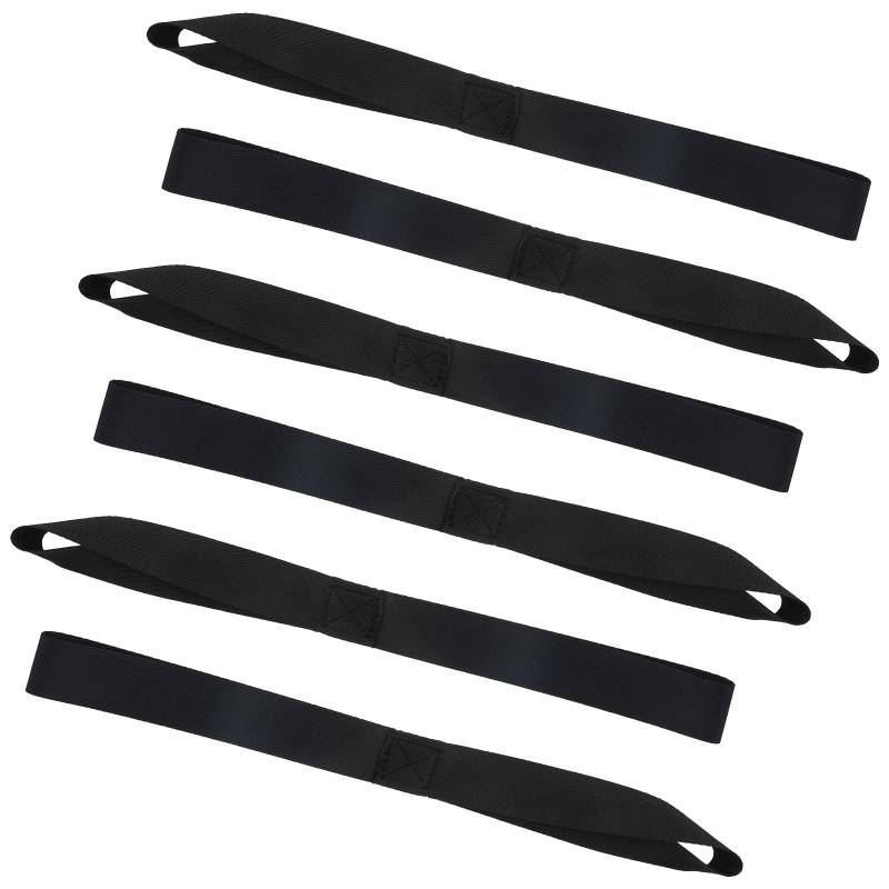 6 Stück Zurrschlaufen, 30×3cm Schwarz Nylon Motorrad Spanngurte Spanngurte Schlaufe Spanngurte Kurz Gurtschlaufen Spanngurt für Sicherheitsanhänger, Fahrräder, Motorräder, Geländefahrzeuge von Styquenzer