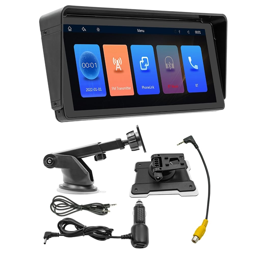 Stytpwra 1 Set ohne CarPlay Android Auto Bluetooth MP5 FM Empfänger Auto Radio Tragbar von Stytpwra