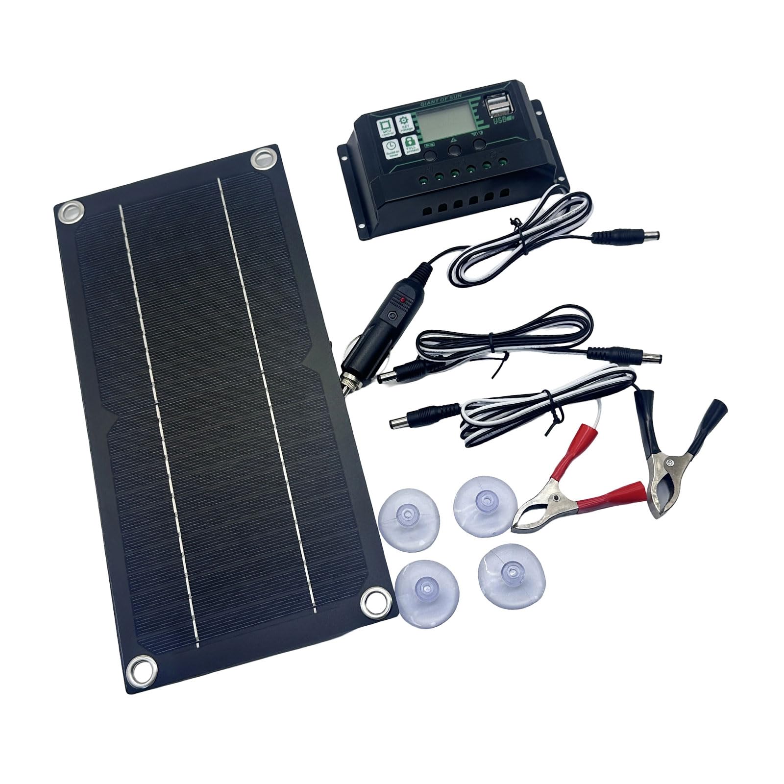 600W Solar Panel Kits 100A Solar Panel Riesen Den Ladekits Mit Ladekabel Und Batterieclip Einfach Zu Installieren von SueaLe