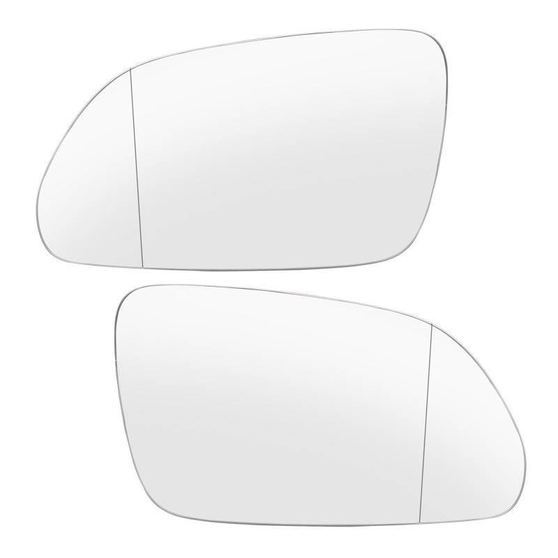 Spiegelglas Linke Rechte Seite Flügelspiegelglas Beheizte Konvexe Rückansicht Für VW Für Polo Für 9N3 2005 2006 2007 2008 2009 Rückfahrglas (Color : Pair) von Sukwa