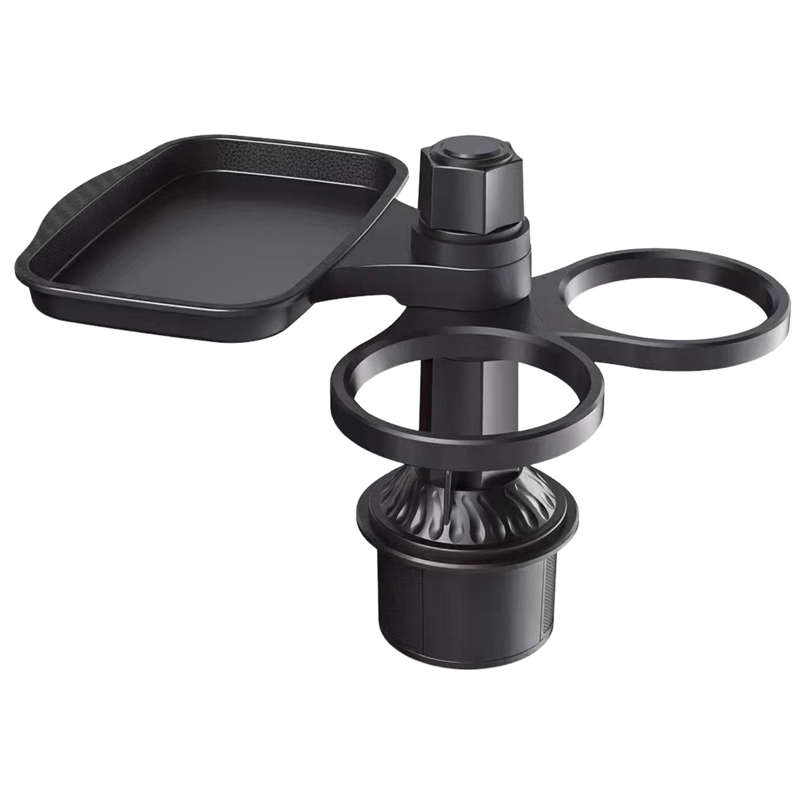 Cup Holder Expander, Car Seat Cup Holder Tray, Vehicle Cup Holder, Car Cup with Food Tray, Three Cup Holders, with 360-degree Rotating Tray Expandable Base for Car Vehicle von Sulxyi