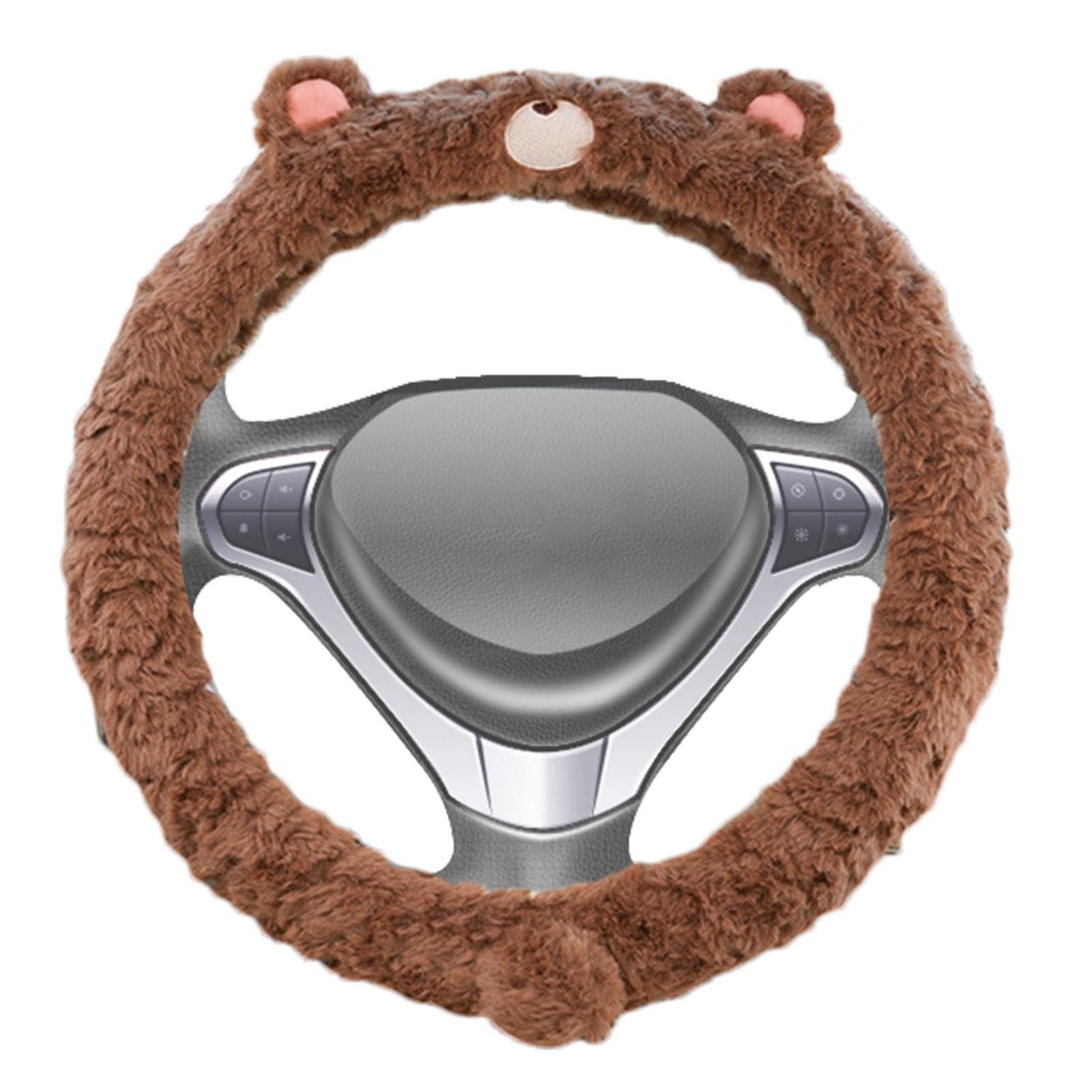 Fluffyy Steering Wheel Covers, Vehicle Steering Cover, Car Steering Wheel Cover, Cartoon Steering Wheel Cover, Vehicle Car Steering Wheel Protector, Non-Slip Design Warm Hand Feel for Car SUV von Sulxyi