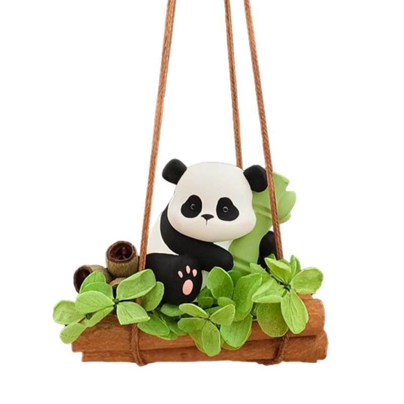 Swinging Panda, Rearview MirRror Ornaments, Panda Car Ornament, Panda MirRror Charm, Car Panda Pendant, Charming Panda Design Easy to Install for Small Cars, Suvs, Rvs, Trucks, Sedans von Sulxyi