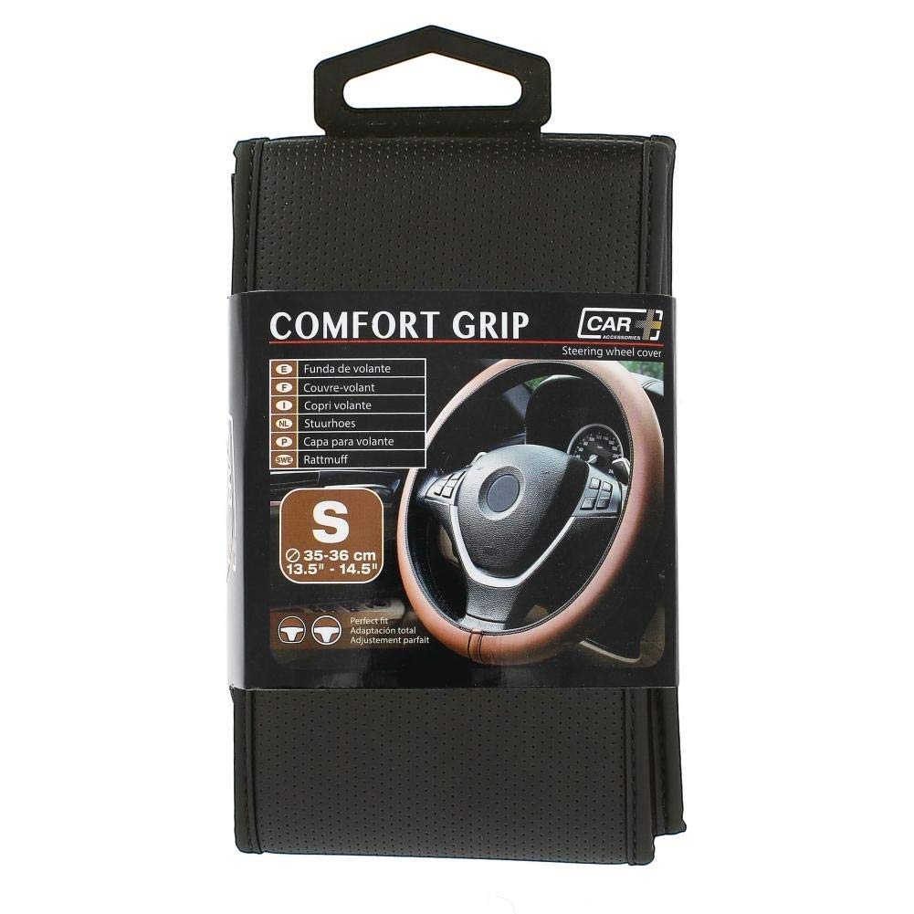 Car Plus Lenkerabdeckung Comfort Grip Vent Uni Kunstleder schwarz 35-36 cm von Sumex