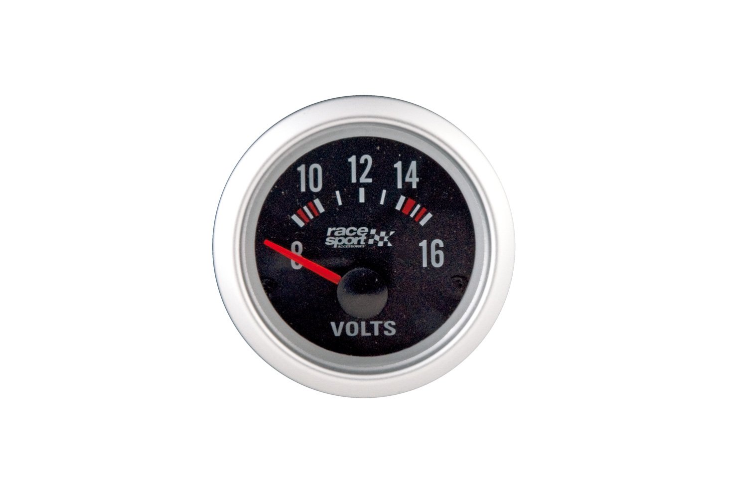 RACE SPORT Voltmeter 12V 52mm schwarz/Silber von Sumex