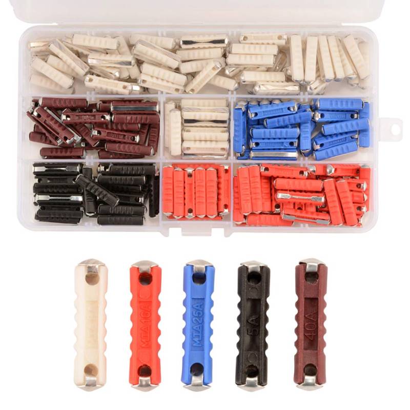 200 Stücke 6x25mm Torpedo Fuse Sicherungen Assortierte Kit 5A 8A 16A 25A 40A Torpedo Fuse Boxed Sicherungsauto mit Osteuropäischen Autosicherung von Sun3drucker