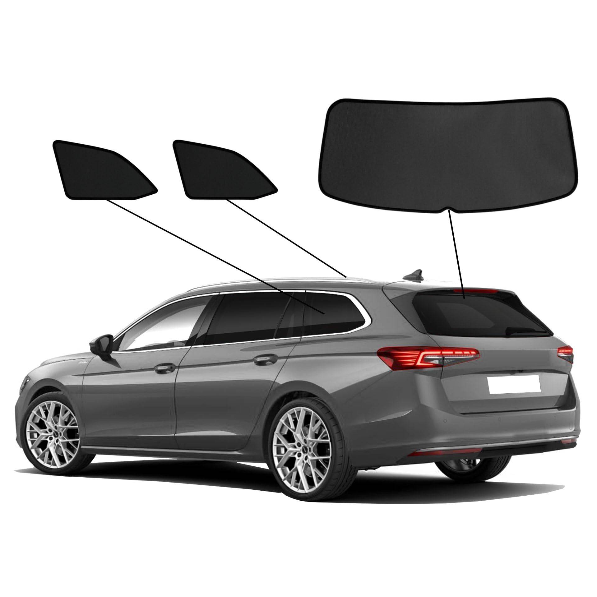 Premium SunClip Sicht- & Sonnenschutz kompatibel mit Skoda Superb 4 IV 2024- Heckfenster & Seitenfenster-Set 3-teilig INKL Tasche von SunClip