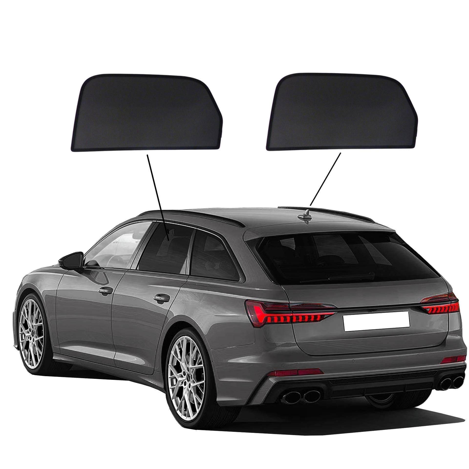 Premium SunClip Sonniboy Sicht- & Sonnenschutz kompatibel mit Audi A6 Avant 2018- Türfenster-Set 2-teilig INKL Tasche von SunClip