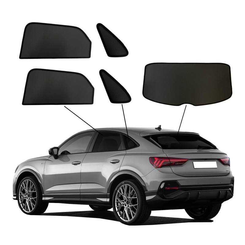 Premium SunClip Sonniboy Sonnenschutz kompatibel mit Audi Q3 Sportback 2019- INKL Tasche von SunClip