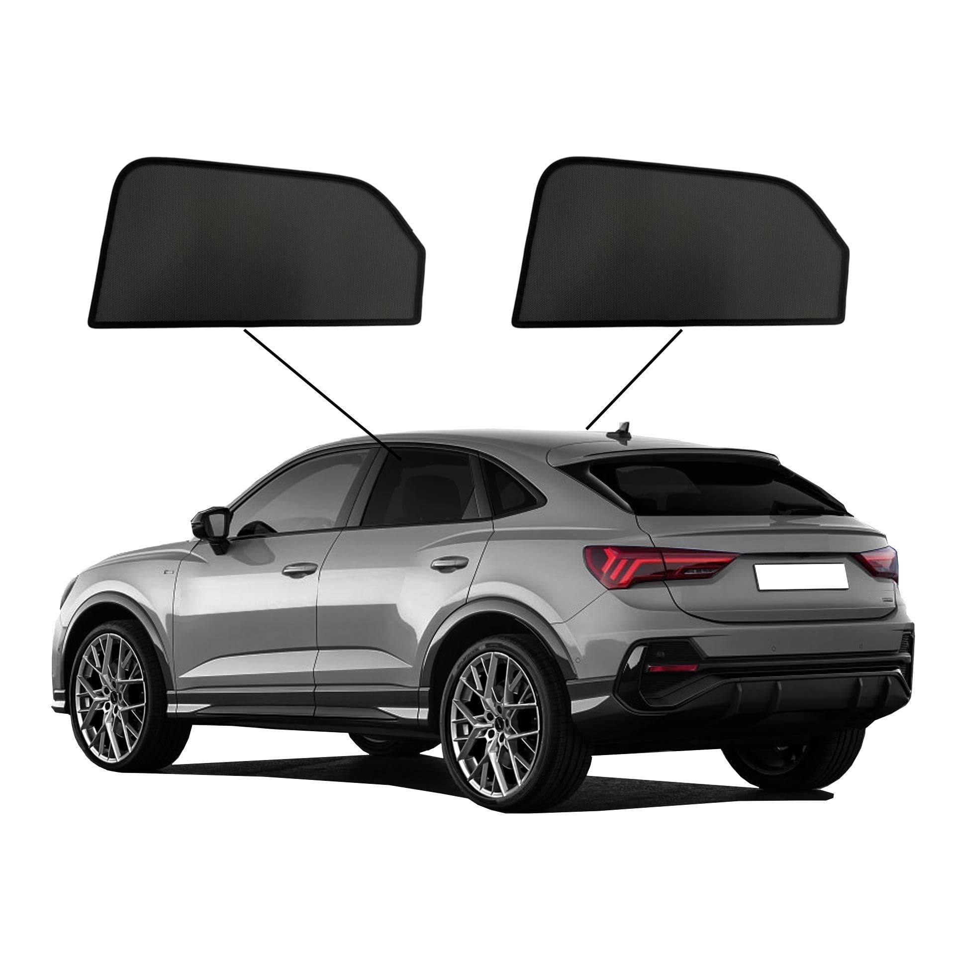 Premium SunClip Sonniboy Sicht- & Sonnenschutz kompatibel mit Audi Q3 Sportback 2019- Türfenster-Set 2-teilig INKL Tasche von SunClip