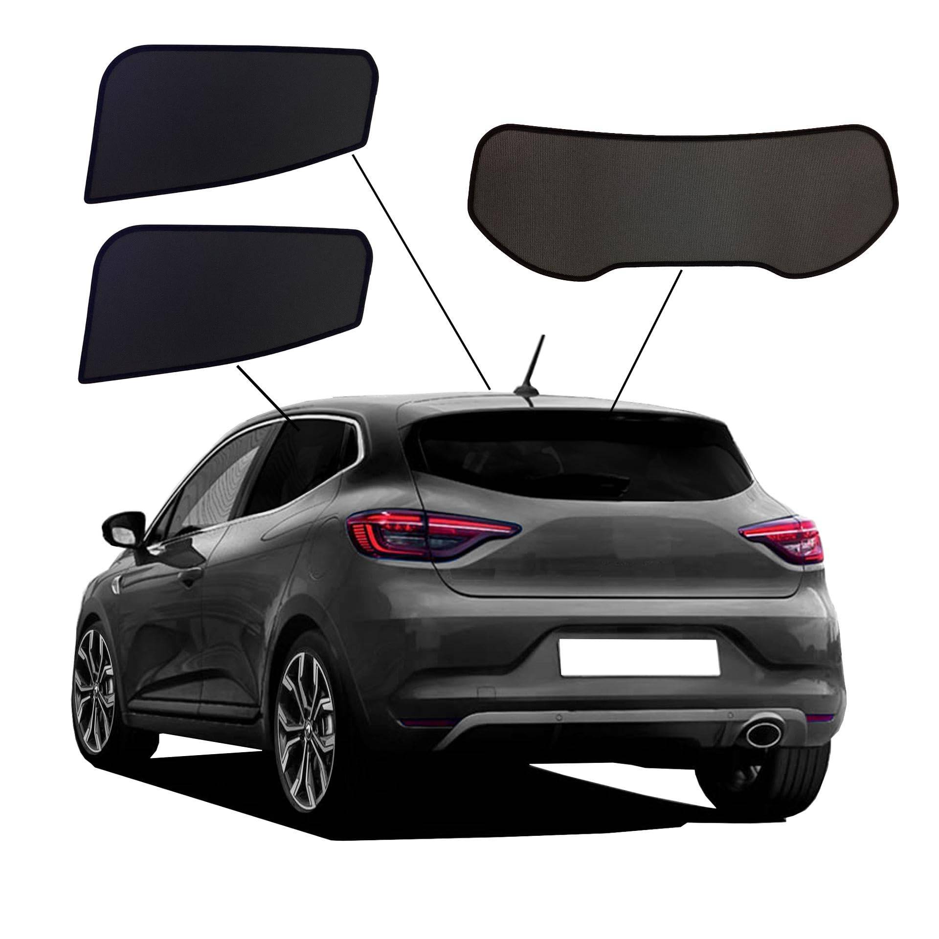 Premium SunClip Sonniboy Sicht- & Sonnenschutz kompatibel mit Renault Clio 5 V 2019- INKL Tasche von SunClip