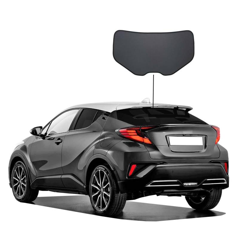 Premium SunClip Sonniboy Sonnenschutz kompatibel mit Toyota C-HR 2016-2019 Heckscheibe INKL Tasche von SunClip