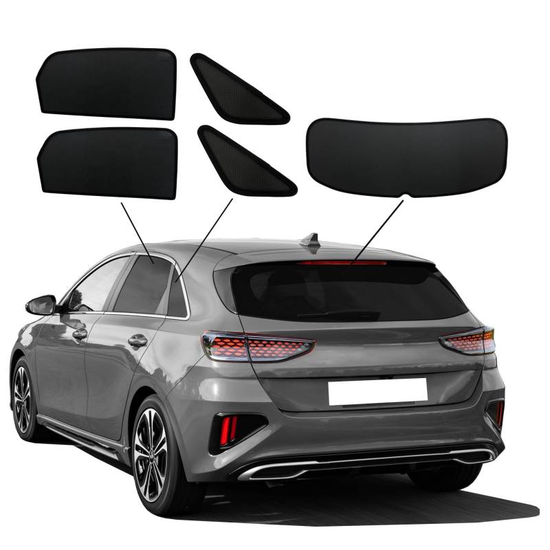 Premium SunClip Sonniboy Sonnenschutz kompatibel mit Kia Ceed 3 III inkl. Facelift Fließheck 2018- INKL Tasche von SunClip