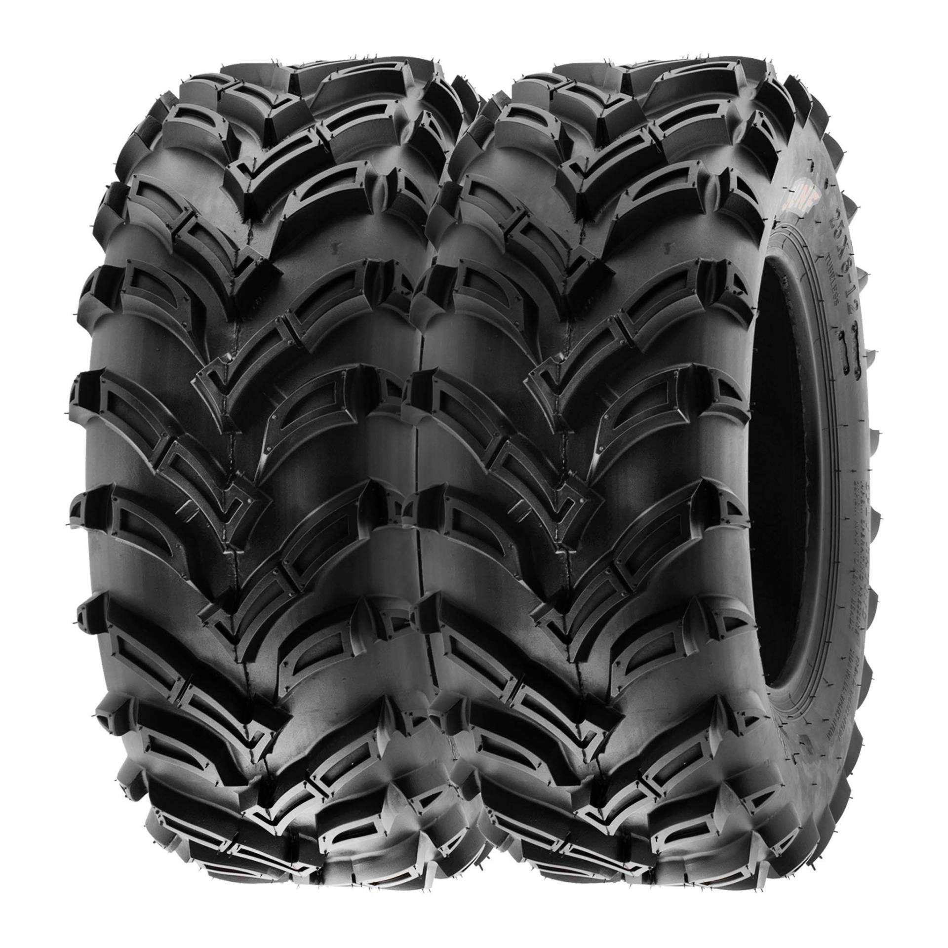 SunF A024 25x8-12 25x8x12 Quad ATV UTV SxS Reifen A/T Schlamm Pfad 6PR TL 65J E4 Ersatzreifen, Satz von 2 Stück von SunF