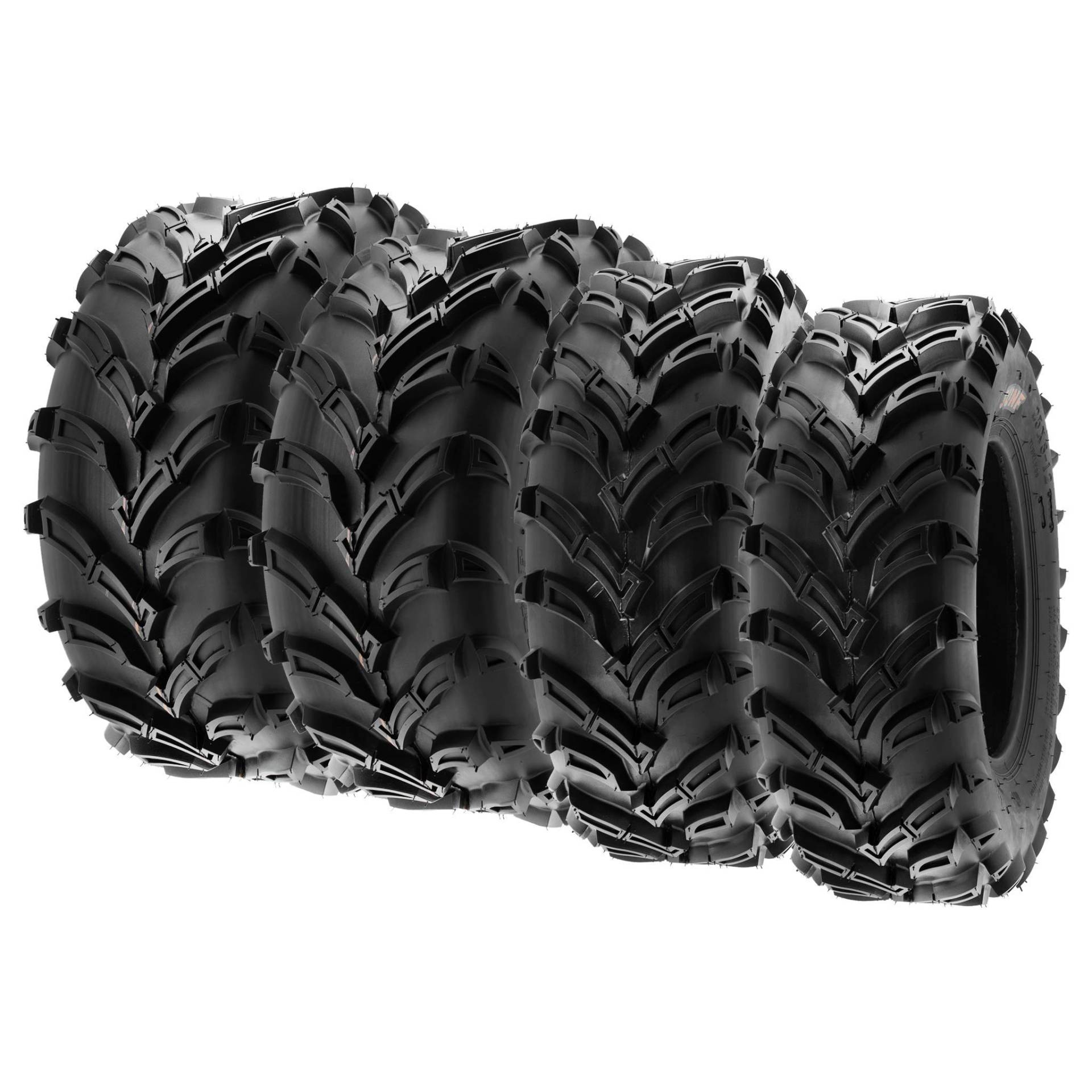 SunF A024 25x8-12 & 25x10-12 Quad ATV UTV SxS Reifen A/T Schlamm Pfad 6PR TL 70J E4 Ersatzreifen, Satz von 4 Stück von SunF