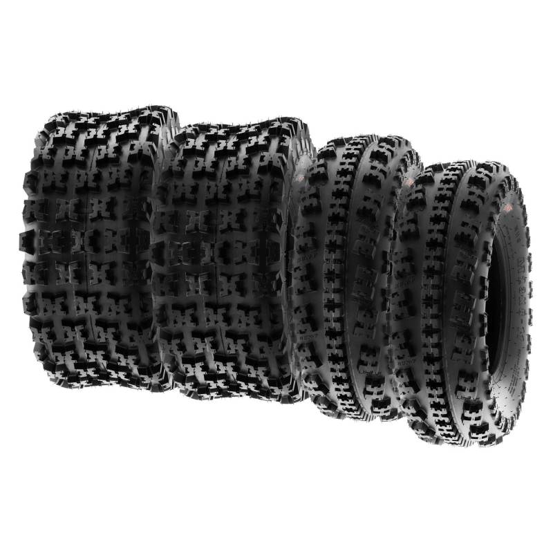 SunF A027 21x7-10 & 20x11-9 XC ATV UTV Quad Reifen Sportreifen Stollenreifen 6PR TL 35J E4, Satz von 4 Stück von SunF