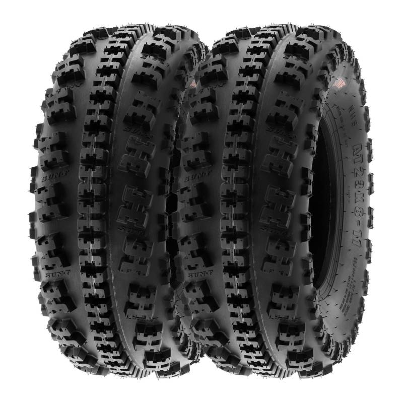 SunF A027 22x7-10 22x7x10 XC ATV UTV Quad Reifen Sportreifen Stollenreifen 6PR TL 35J E4, Satz von 2 Stück von SunF