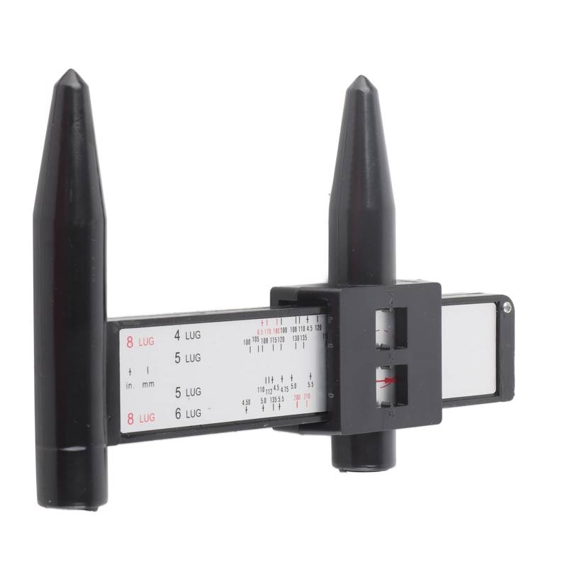 Sunicon Rad-PCD-Messgerät, Auto-Radfelgen-Bolzenmuster, verschiebbares Mess-Messgerät, PCD-Lineal, 4, 5, 6, 8 Laschen von Sunicon