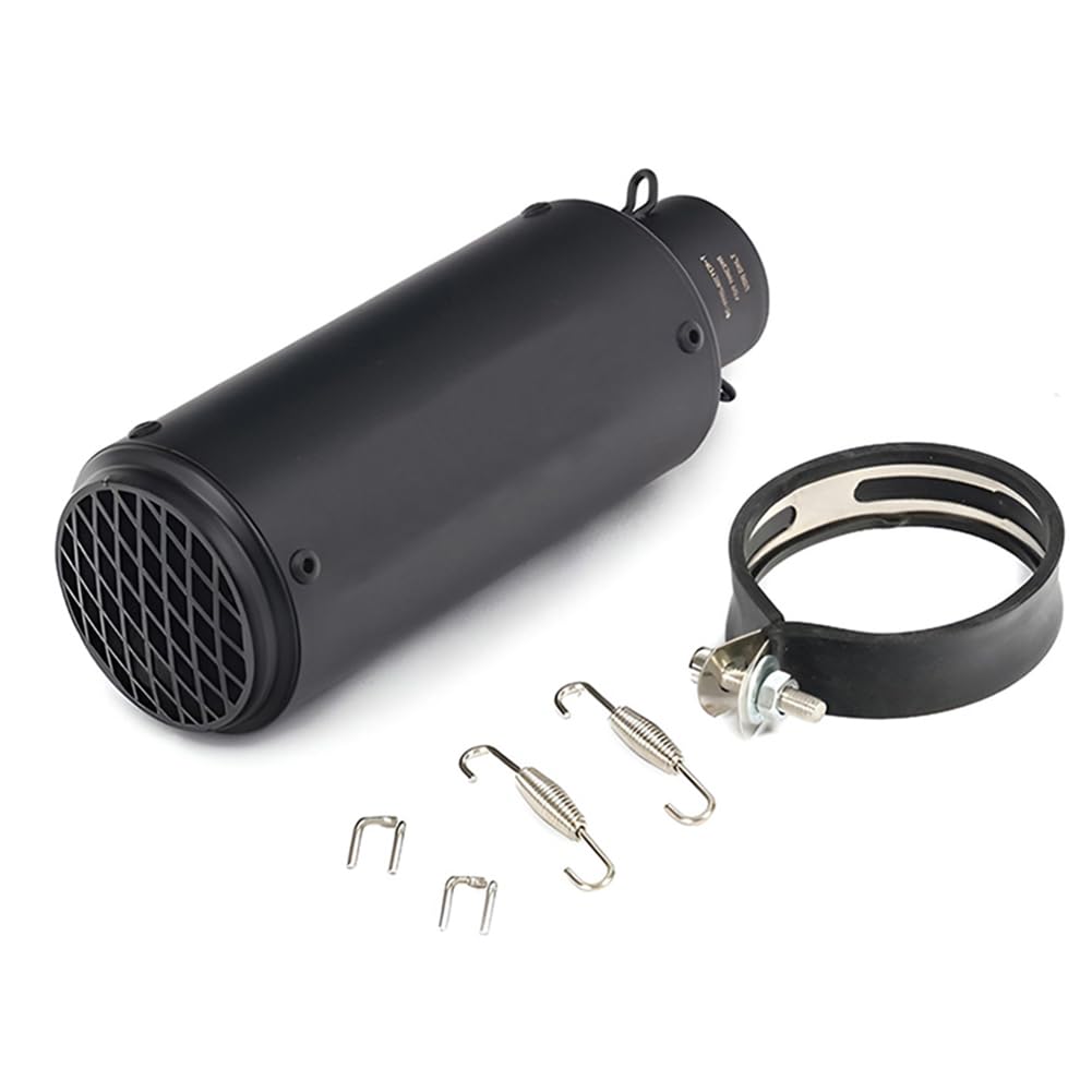 Sunnomy Motorrad Auspuff Schalldämpfer Kurzuniversal Kleiner Barrel-Schwanzrohre Muffler 2-2,4 "für Straßenauto Ninja 400 R3 ATV Dirt Pit Bike Schalldämpfer Reme,60mm von Sunnomy