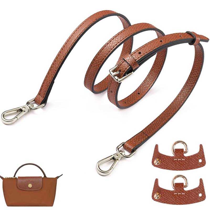 Schultergurt für Longchamp Tasche Damen,Tragegurt für Longchamp,längenverstellbarer Ersatzriemen aus Leder,Handtasche No-Punch Transformationszubehör,Leder Schulterriemen Umhängegurt von Sunshine smile