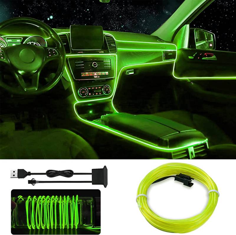 Auto Led Innenbeleuchtung,5m Auto Innenraumbeleuchtung,Led Atmosphäre Licht Auto,Auto LED Streifen,Led Tape Auto,Wasserdicht Ambientebeleuchtung,Led Lampen fürs Auto von Sunshine smile