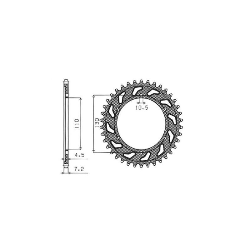 Kettenrad 525 48T STEEL 1-4474-48 von Sunstar Sprockets